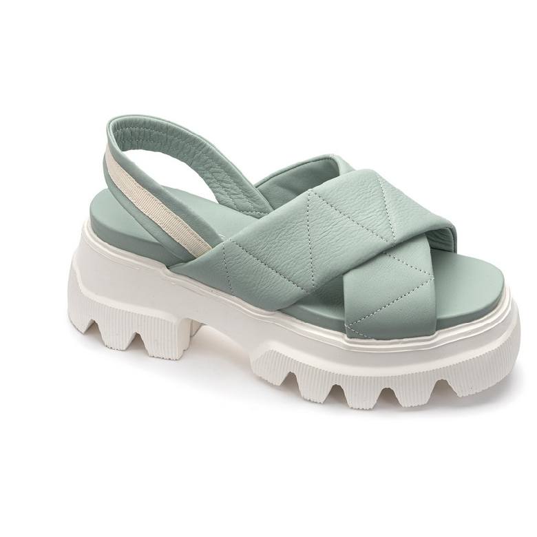 Сандалии жен. 108754-watergreen кожа-кожа светло-бирюзовый